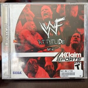 Acclaim‎ WWF Attitude Sega Dreamcast Game Wrestling Stone Cold The Rock